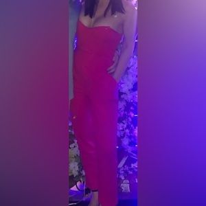 Express sweetheart strapless jumpsuit